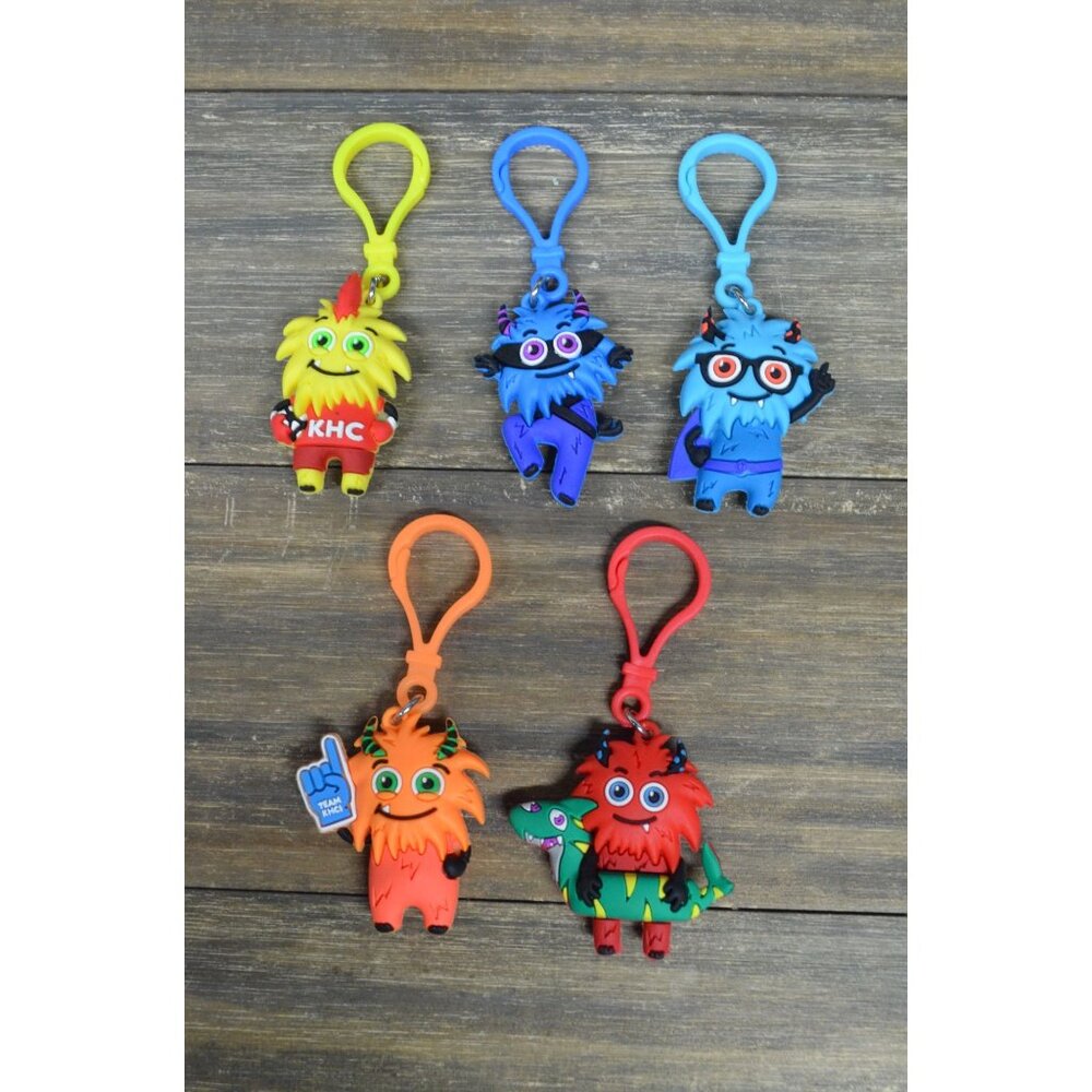 American Heart Association Key Fob Bag Tag Lot KHC Kid Challenge Monsters